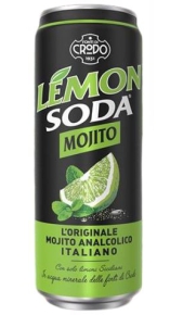 Lemonsoda Mojito Soda Lattina Sleek 0,33 cl Lemonsoda-Crodo