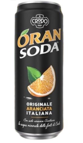 Oransoda lattina sleek 0,33 cl Oransoda-Crodo