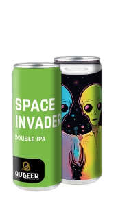 Birra Qubeer Space Invaders lattina 0,33l DOUBLE IPA QUBEER