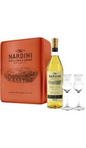 Confezione Grappa Nardini Riserva 3 anni latta + 2 calici 0,70 l Famiglia Nardini